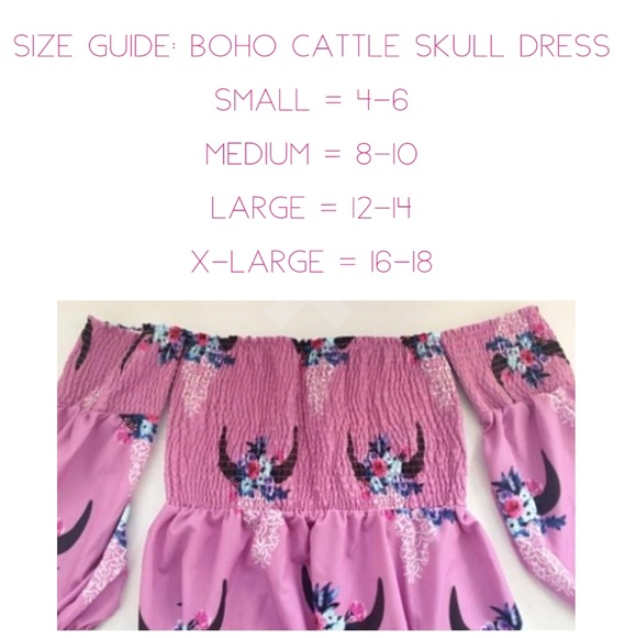 🌵🐂 boho smocked dress - floral cattle skull - Picture 5 of 5